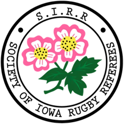Society of Iowa Rugby Referees logo. It is a pink, wild rose flower. The wild rose is the state flower of Iowa